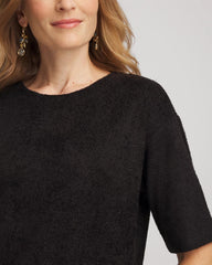 Cozy Crewneck Tee Black - Chico's
