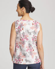 Floral Sleeveless V-Neck Tank Alabaster - Chico's