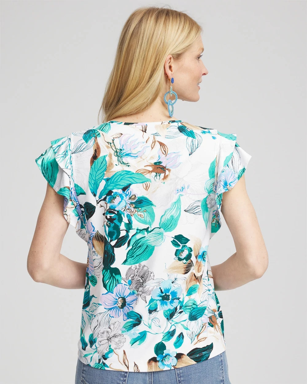 Touch of Cool™ Flutter Sleeve Tee Alabaster - Chico's
