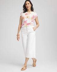 Touch of Cool™ Tropical Floral Dolman Tee Alabaster - Chico's