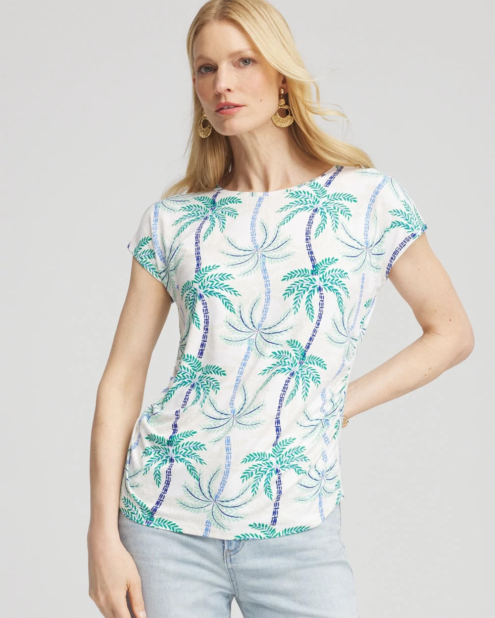Cap Sleeve Dolman Tee Alabaster - Chico's