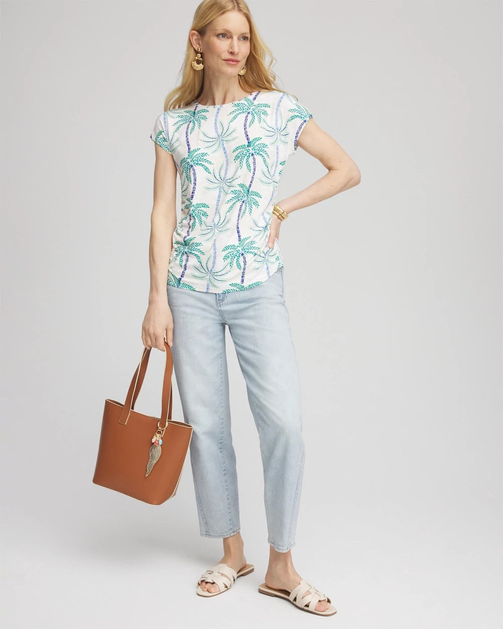 Cap Sleeve Dolman Tee Alabaster - Chico's
