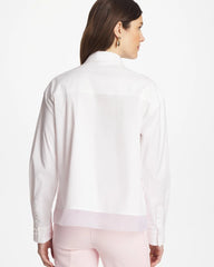 Poplin Organza Collared Shirt Alabaster - Chico's