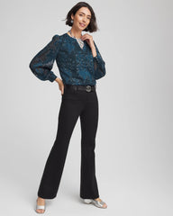 Novelty Texture Blouse Teal Shadow - Chico's