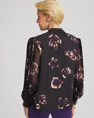 Fjord Flora Opaque Crepe Blouse Black - Chico's