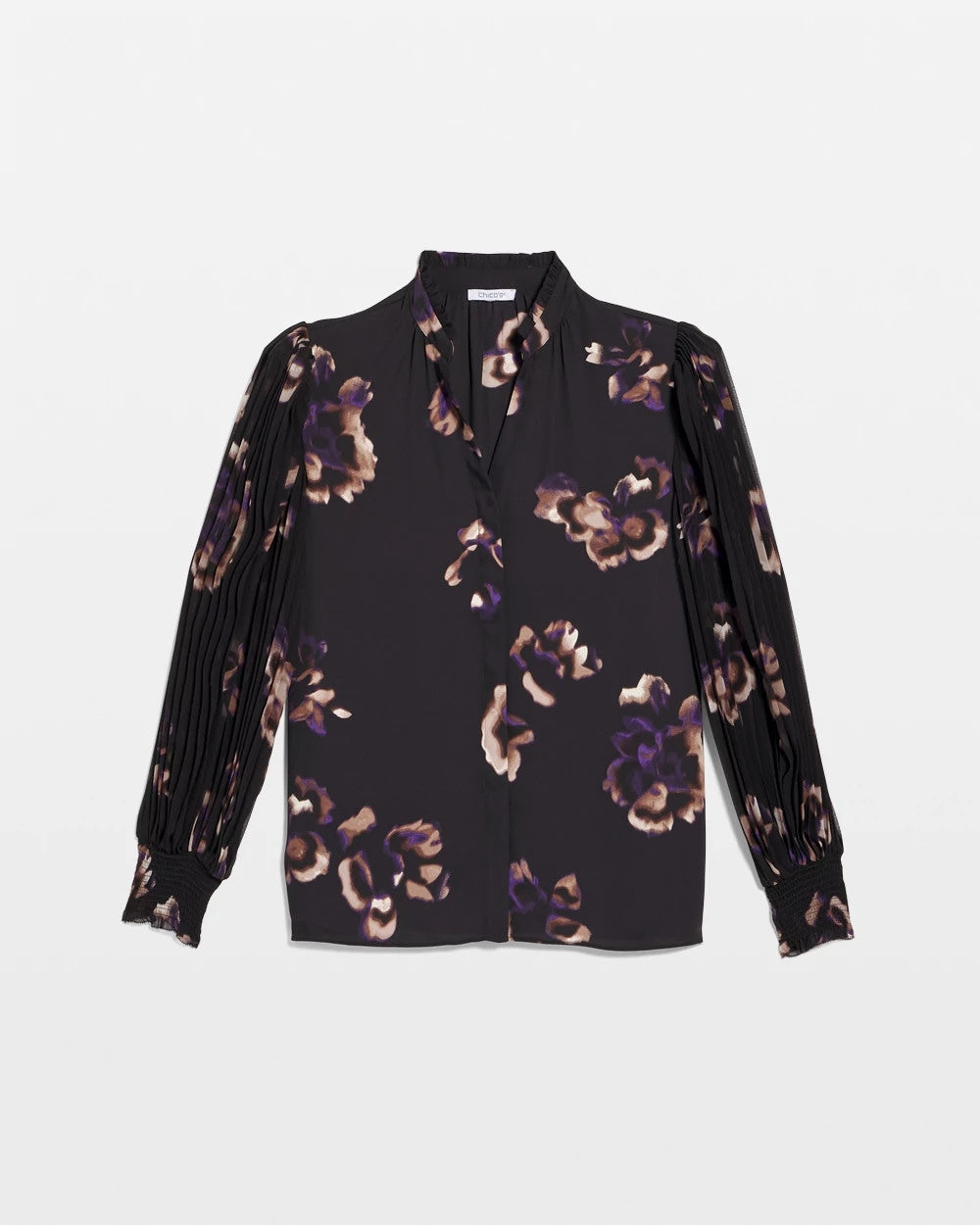Fjord Flora Opaque Crepe Blouse Black - Chico's