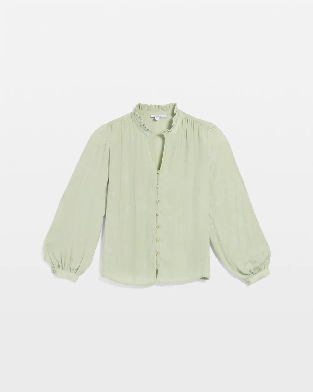 Jacquard Georgette Peasant Blouse Sage Meadow - Chico's