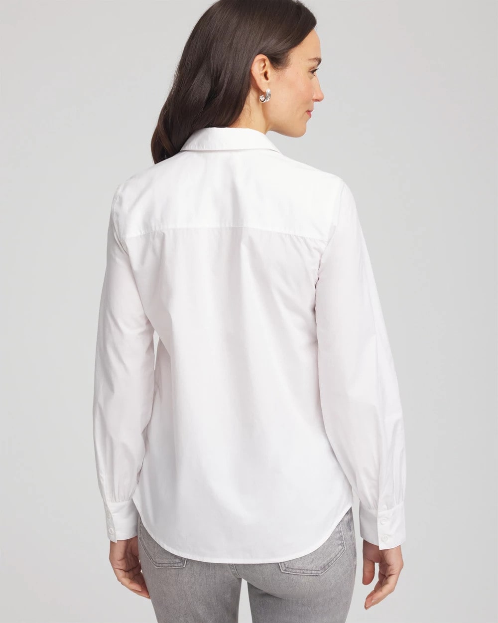 Jeweled Poplin Shirt Alabaster - Chico's