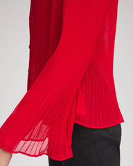 Pleated Georgette Blouse Carmine Red - Chico's