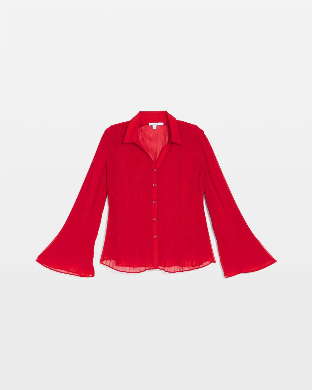 Pleated Georgette Blouse Carmine Red - Chico's