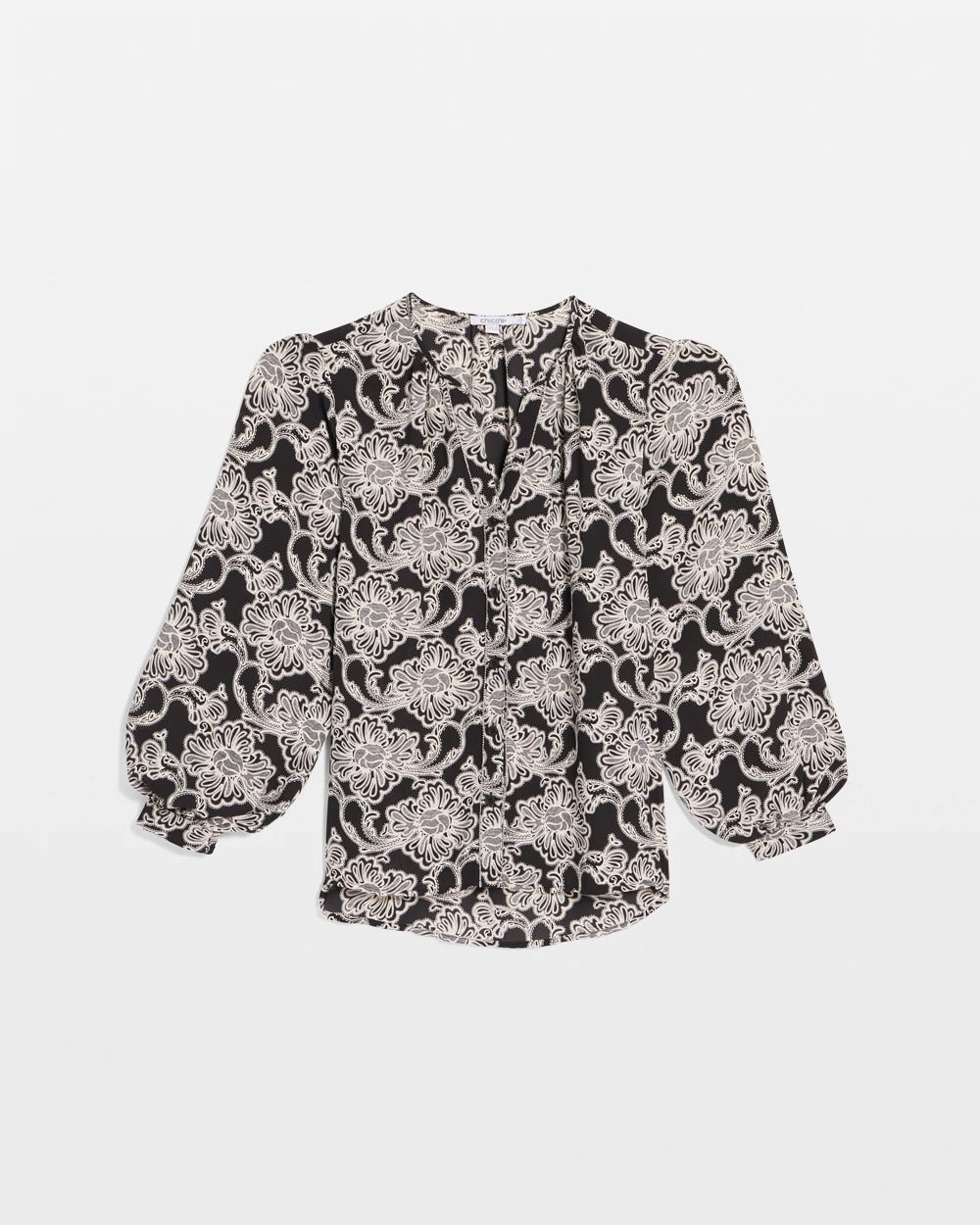 Caviar Bead Georgette Blouse Black - Chico's