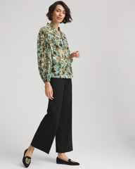 Crinkle Relaxed-Fit Blouse Darkest Spruce - Chico's