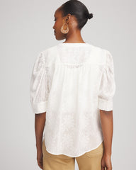 Chiffon Puff Sleeve Shirt Ecru - Chico's