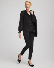 Burnout Velvet Blouse Black - Chico's