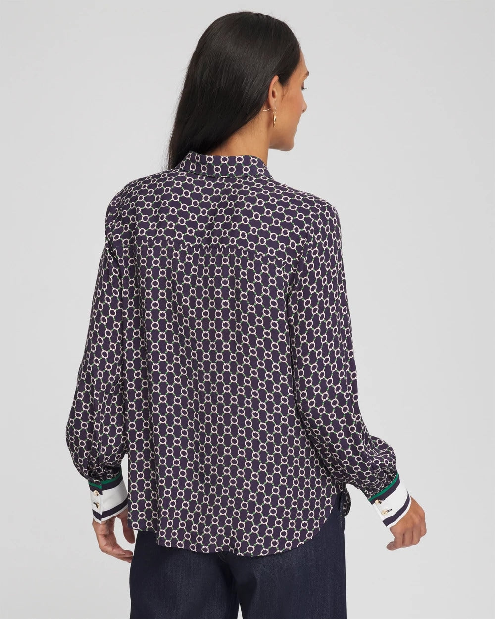 Faux Silk Twill Shirt Passport Blue - Chico's