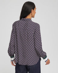 Faux Silk Twill Shirt Passport Blue - Chico's