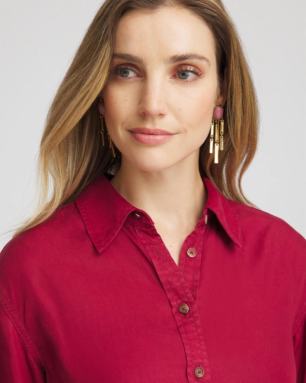 Tencel™ Classic Fit Shirt Russet Red - Chico's