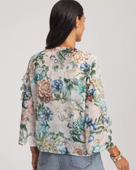 Georgette Ruffled V-Neck Blouse Rose Smoke - Chico's
