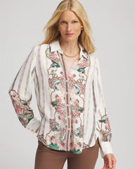 Silky Classic-Fit Shirt Ecru - Chico's