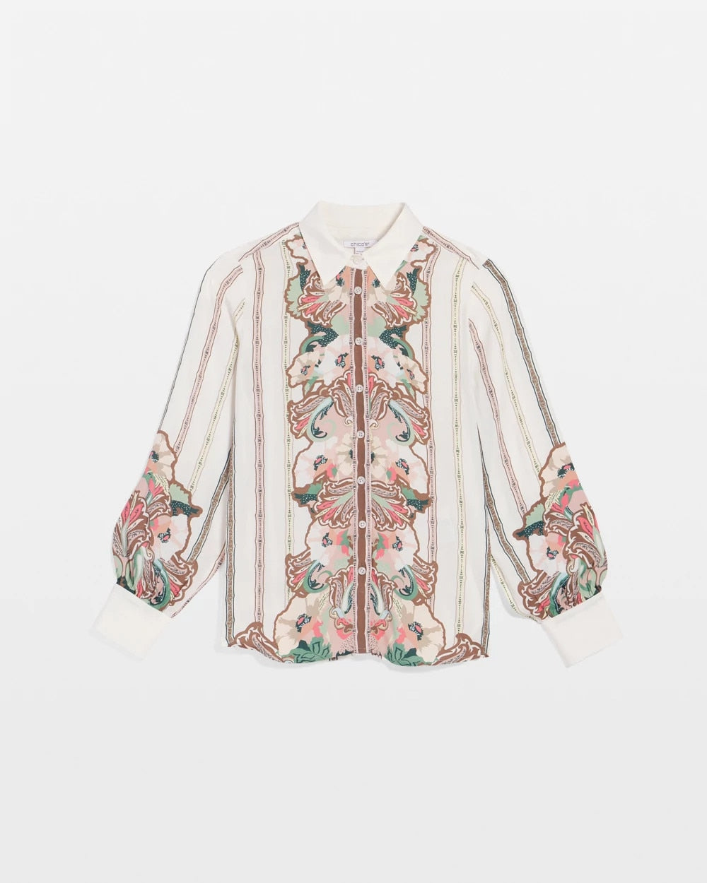 Silky Classic-Fit Shirt Ecru - Chico's