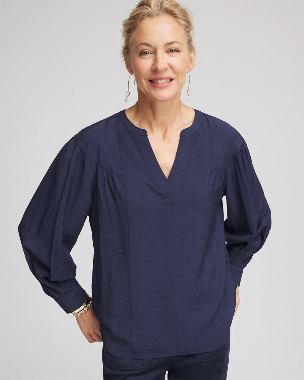 Woven Relaxed-Fit Shirt Passport Blue - Chico's