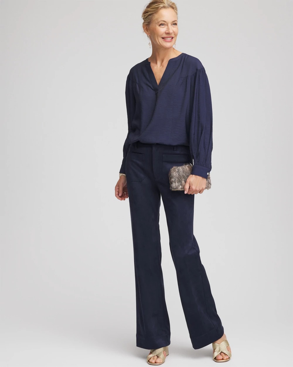 Woven Relaxed-Fit Shirt Passport Blue - Chico's