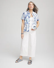 Butterfly Voile Short Sleeve Shirt Lush Iris - Chico's