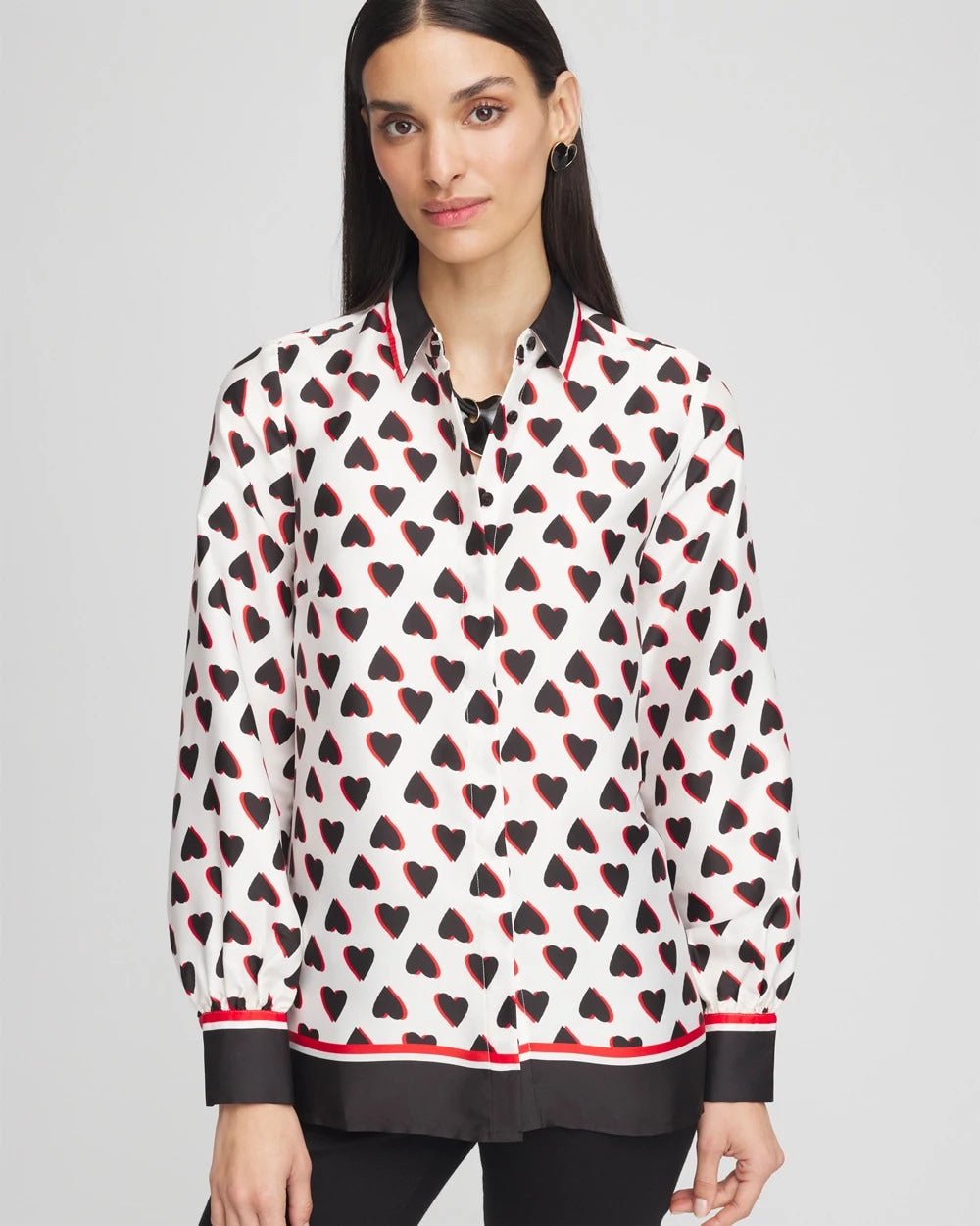 Classic Valentine's Day Blouse Black - Chico's