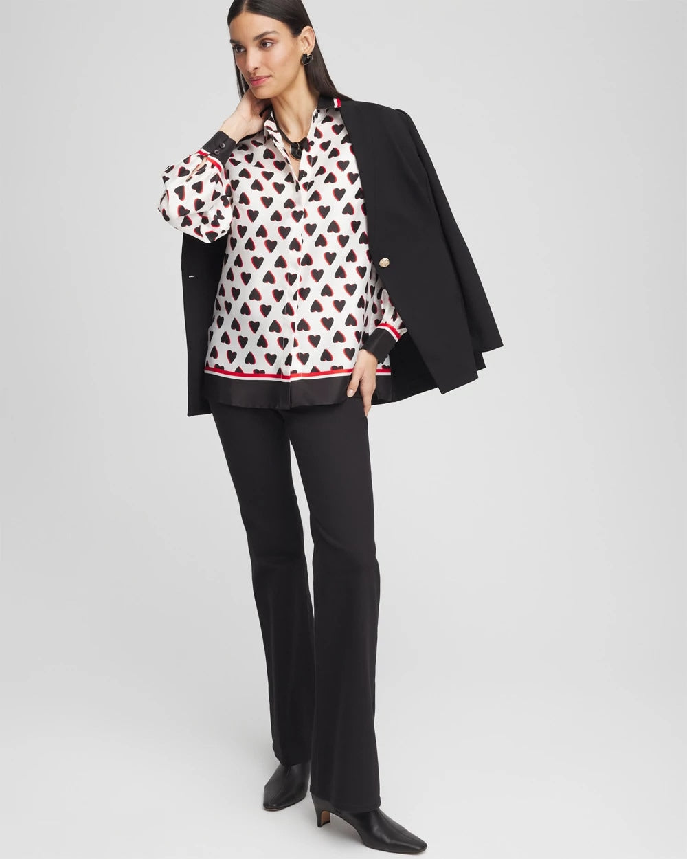 Classic Valentine's Day Blouse Black - Chico's