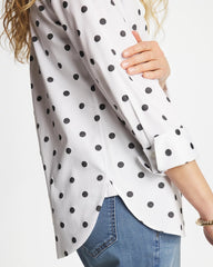 No Iron™ Stretch Perfect Dots Shirt Optic White - Chico's