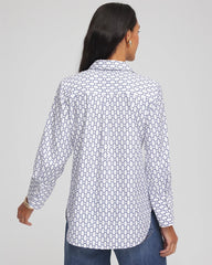 No Iron™  Chain Connection Shirt Passport Blue - Chico's