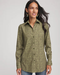 No Iron™ Jacquard Shirt Sage Meadow - Chico's
