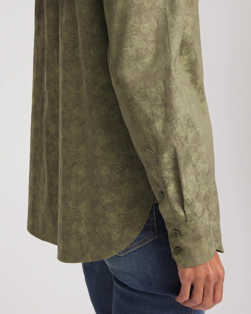 No Iron™ Jacquard Shirt Sage Meadow - Chico's