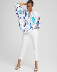 Batwing Sleeve Top Paradiso Blue - Chico's