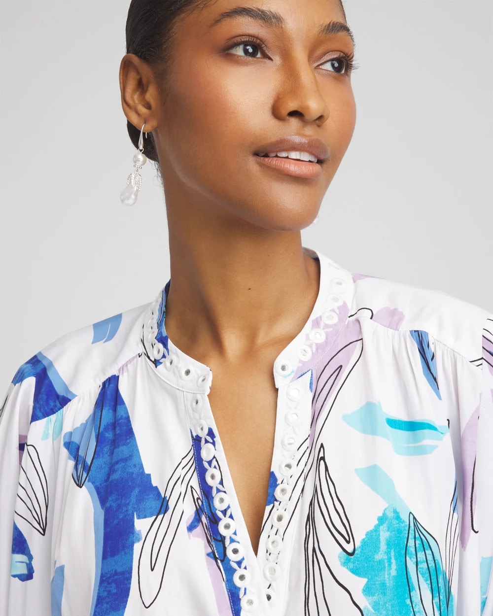 Batwing Sleeve Top Paradiso Blue - Chico's