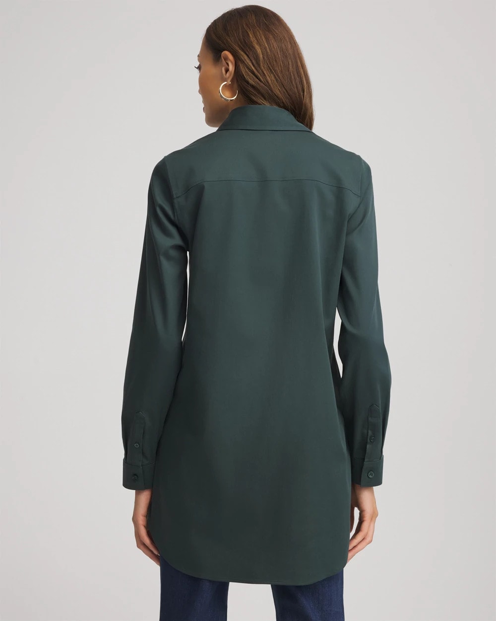 No Iron™ Long-Sleeved Tunic Darkest Spruce - Chico's