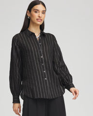 Classic Soft Button-front Blouse Black - Chico's