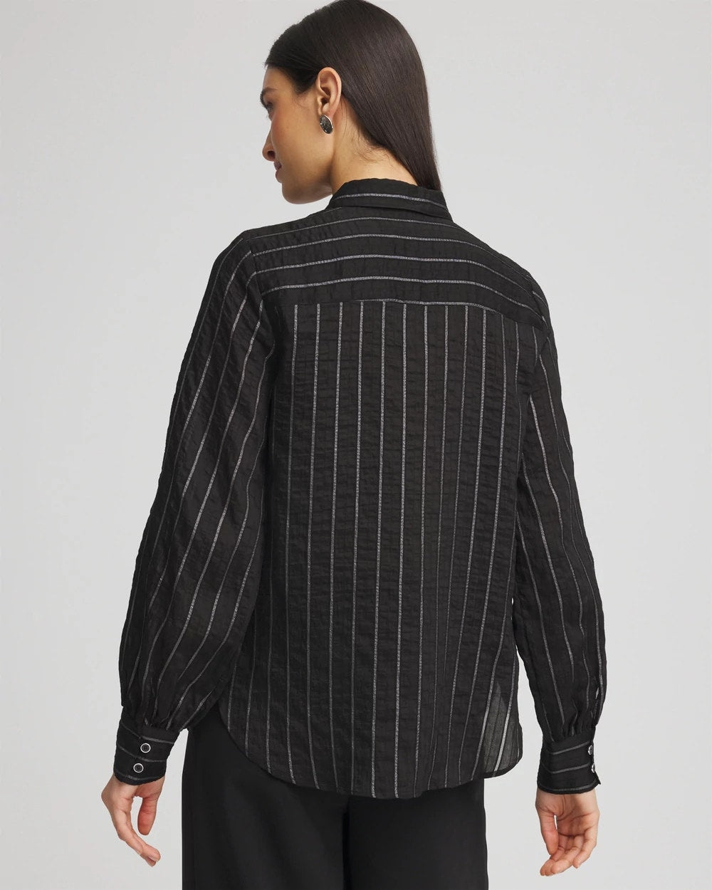 Classic Soft Button-front Blouse Black - Chico's