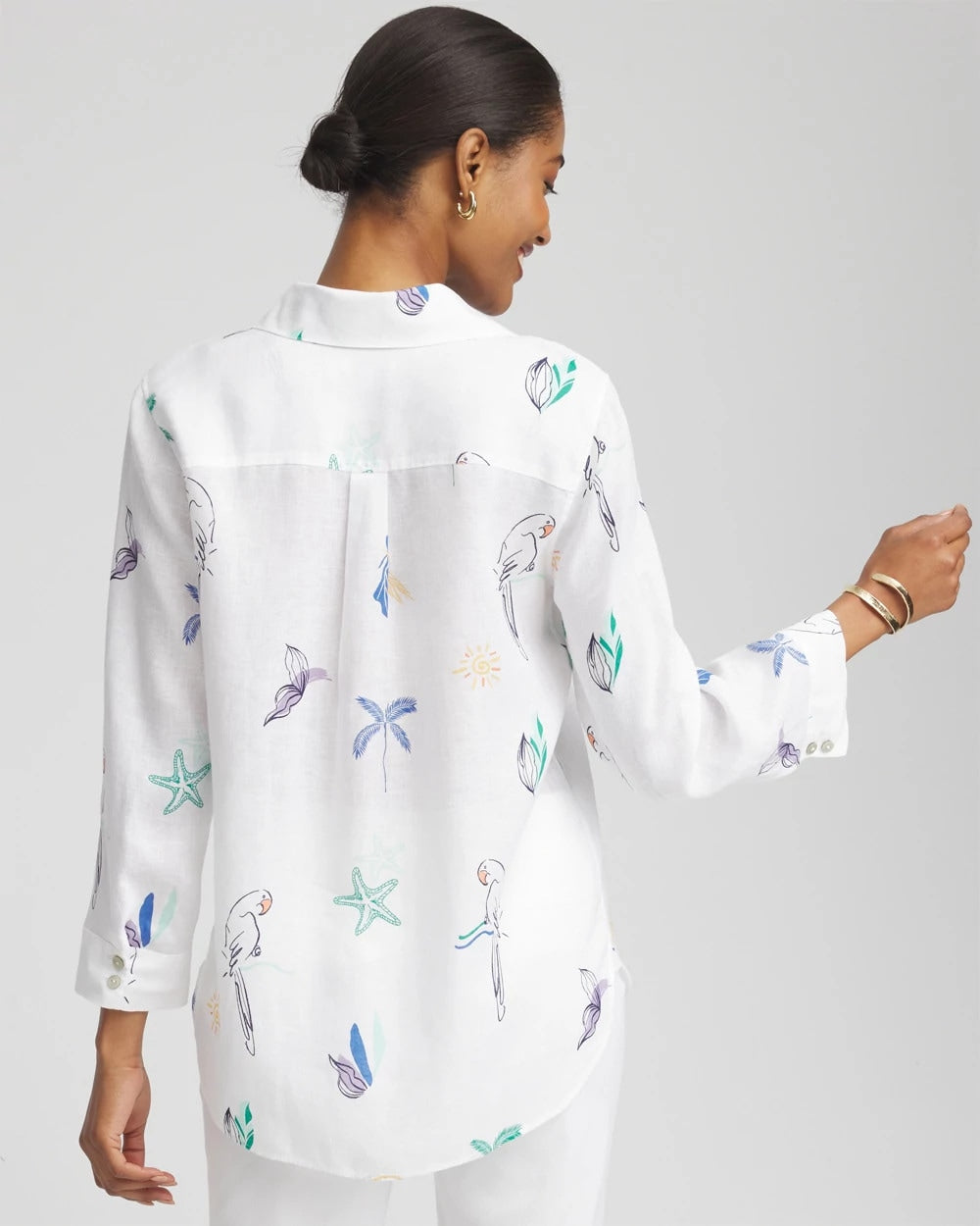 No Iron™ Island Linen Shirt Optic White - Chico's
