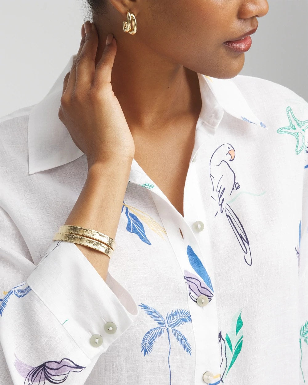 No Iron™ Island Linen Shirt Optic White - Chico's