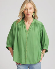 Braided Batwing Blouse Salted Lime - Chico's