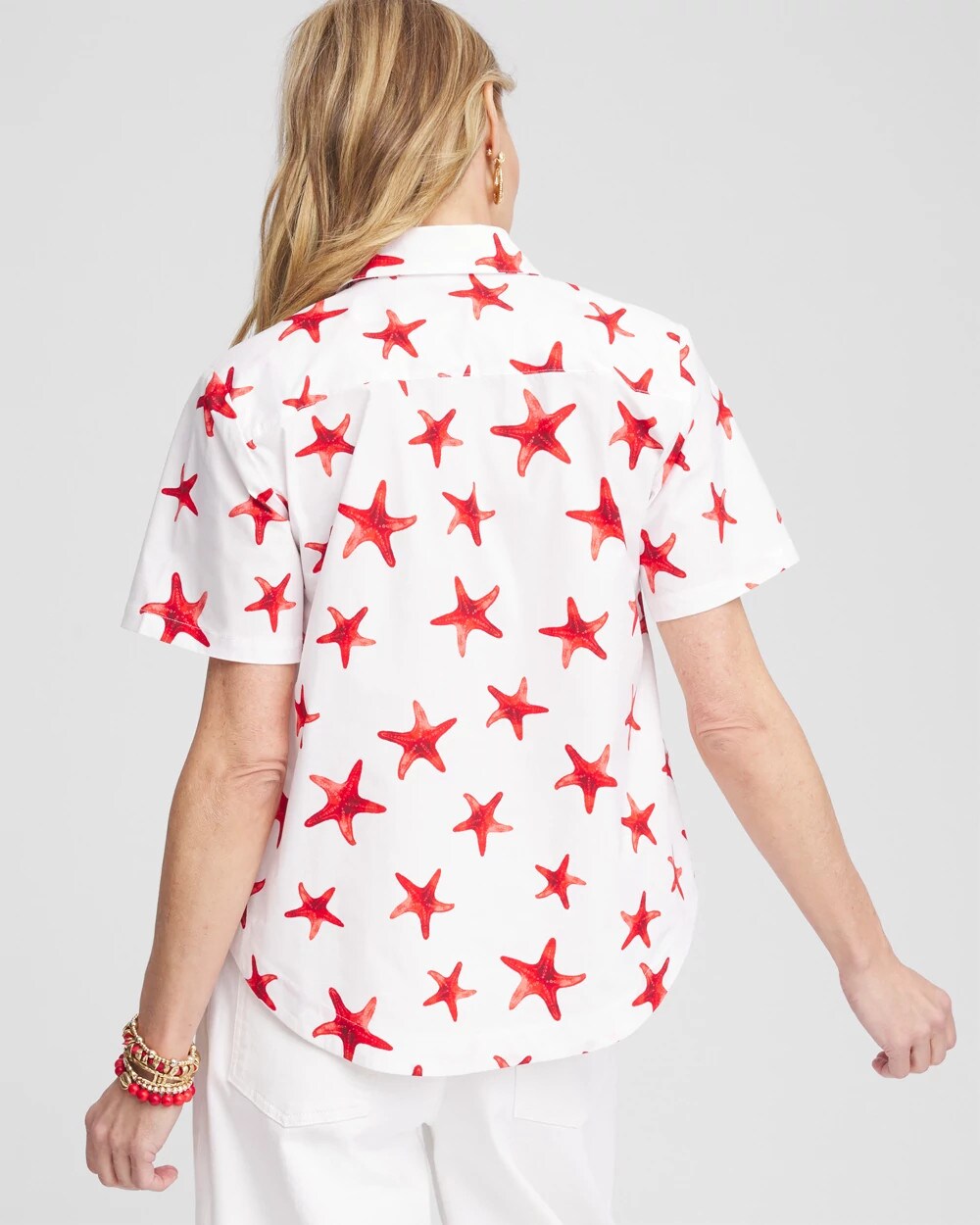 Starfish Short Sleeve Swing Shirt Red Glow - Chico's