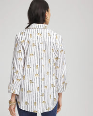 No Iron™ Leopard Graphic Shirt Optic White - Chico's