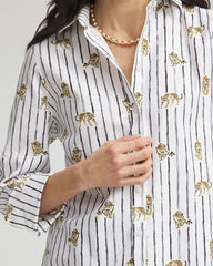 No Iron™ Leopard Graphic Shirt Optic White - Chico's