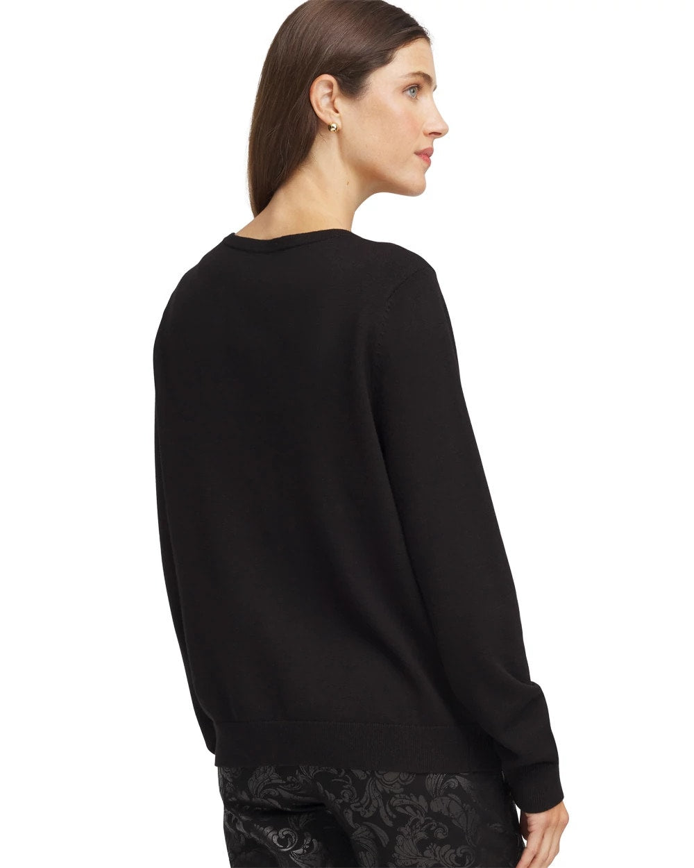 Ombré Rhinestone Cardigan Black - Chico's