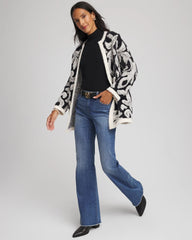 Abstract Fuzzy Cardigan Black - Chico's