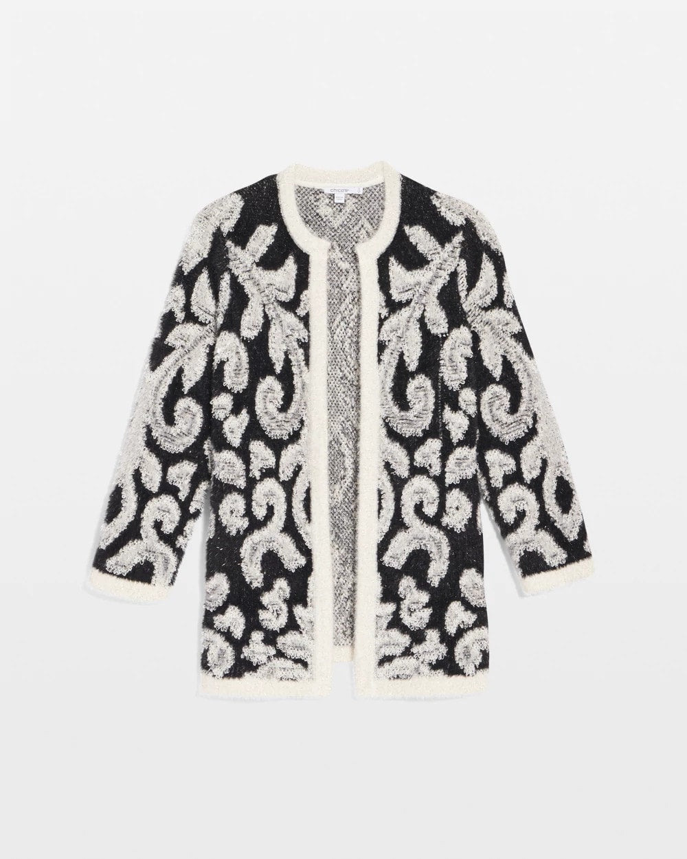 Abstract Fuzzy Cardigan Black - Chico's