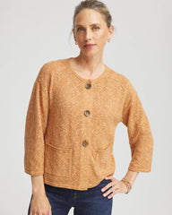Tweed Cropped Sweater Burnt Sienna - Chico's