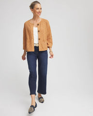 Tweed Cropped Sweater Burnt Sienna - Chico's