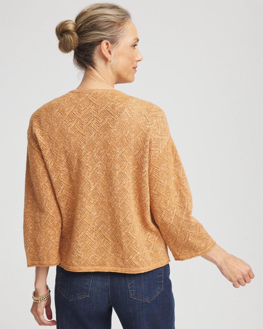 Tweed Cropped Sweater Burnt Sienna - Chico's